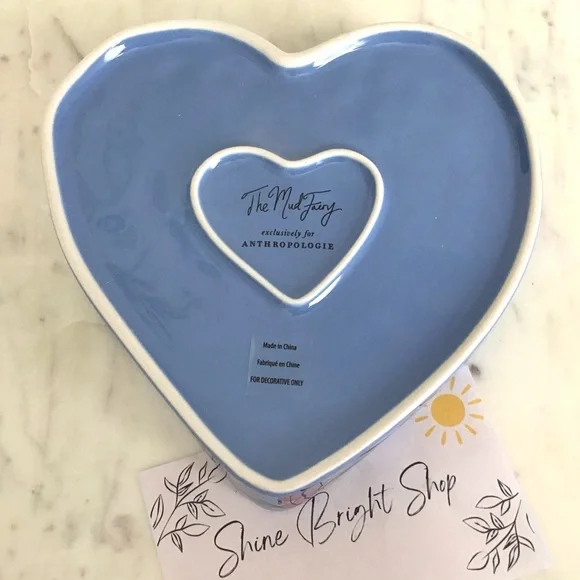 Anthropologie Mud Fairy Trinket Dish Jewelry Tray Glazed Stoneware New In Box - Picture 11 of 11